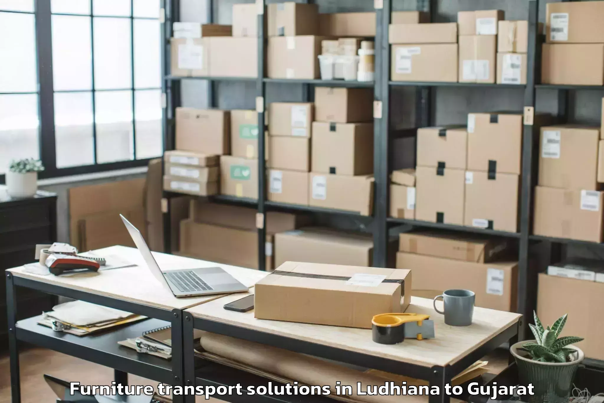 Quality Ludhiana to Dhoraji Furniture Transport Solutions